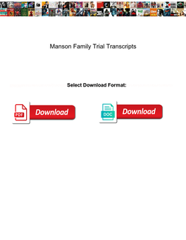 Manson Family Trial Transcripts