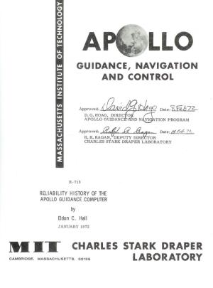 RELIABILITY HISTORY of the APOLLO GUIDANCE COMPUTER by Eldon C