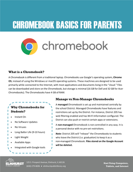 Chromebook Basics for Parents