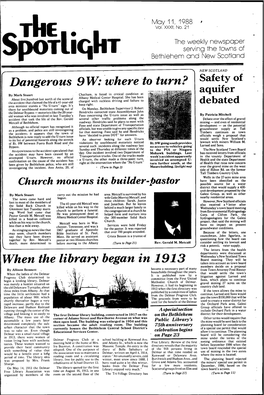 Dangerous 9 W: Whereto Turn? When the Library Began in 1913
