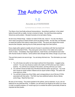 The Author CYOA