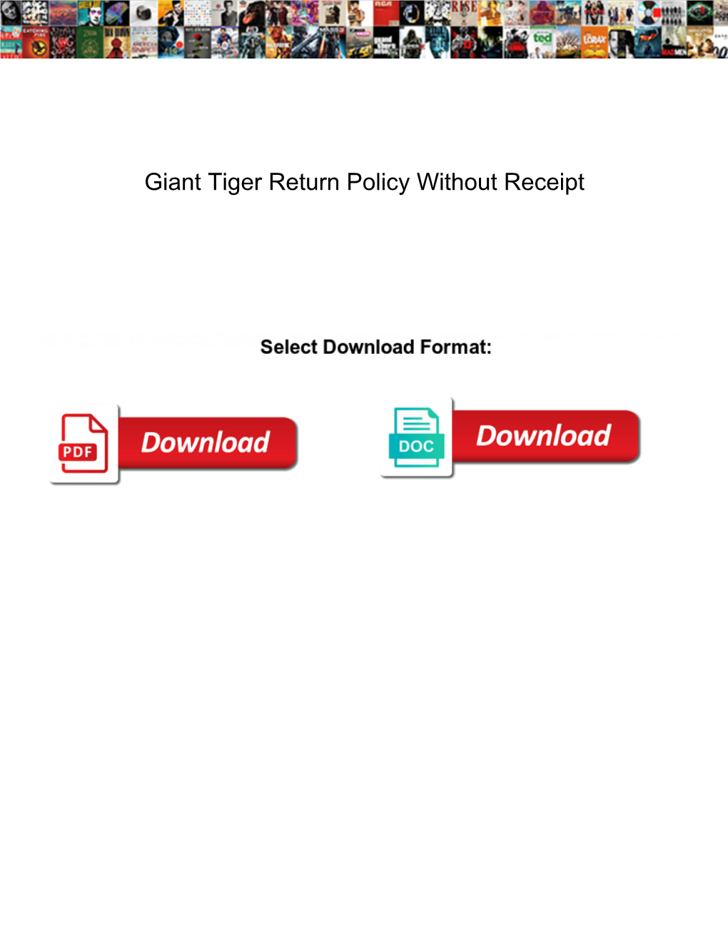 Giant Tiger Return Policy Without Receipt