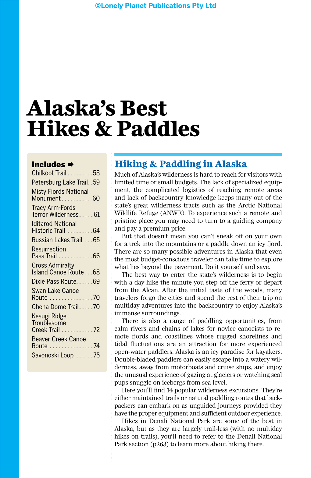 Alaska's Best Hikes & Paddles