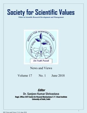 News and Views Volume 17 No. 1 June 2018
