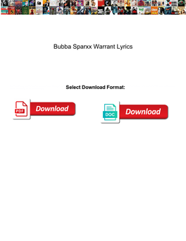 Bubba Sparxx Warrant Lyrics