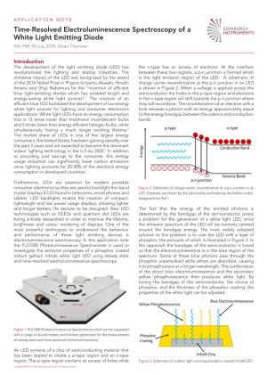 Time-Resolved Electroluminescence Spectroscopy of a White Light Emitting Diode an P49; 09 July 2018, Stuart Thomson