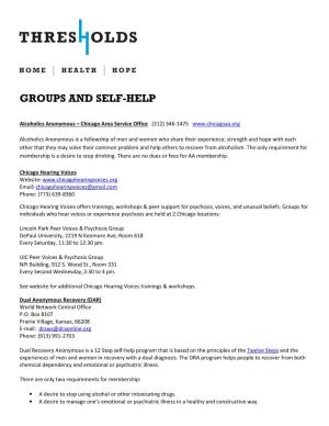 Groups and Self-Help