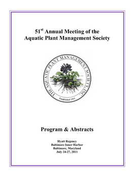 The Aquatic Plant Management Society, Inc