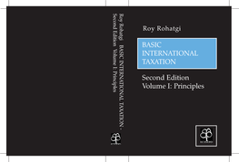 BASIC INTERNATIONAL TAXATION Second Edition Volume I: Principles