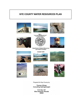 Nye County Water Resources Plan