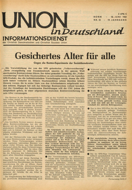 UID Jg. 19 1965 Nr. 23, Union in Deutschland