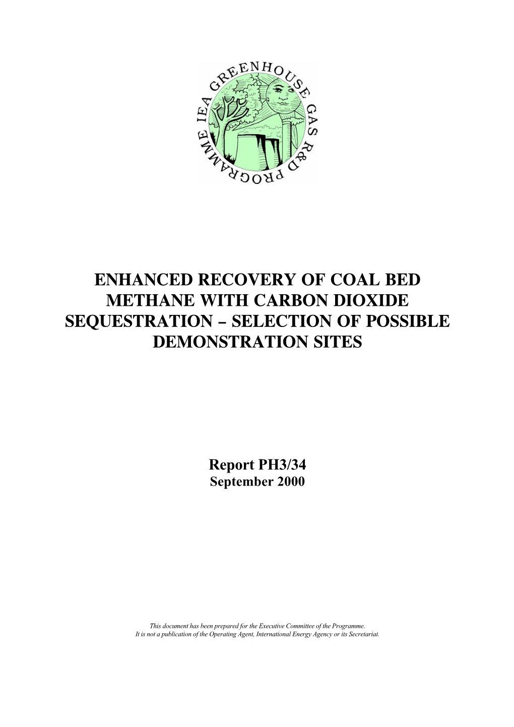 Enhanced Recovery of Coal Bed Methane with Carbon Dioxide Sequestration – Selection of Possible Demonstration Sites