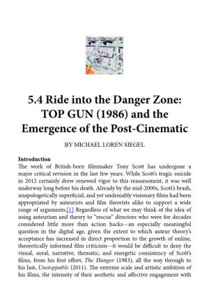 TOP GUN (1986) and the Emergence of the Post-Cinematic by MICHAEL LOREN SIEGEL