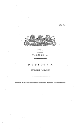 Petition Municipal Taxation (House of Assembly)