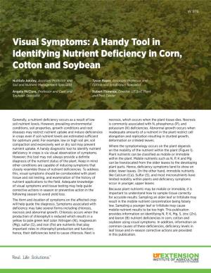 Visual Symptoms: a Handy Tool in Identifying Nutrient Deficiency in Corn, Cotton and Soybean