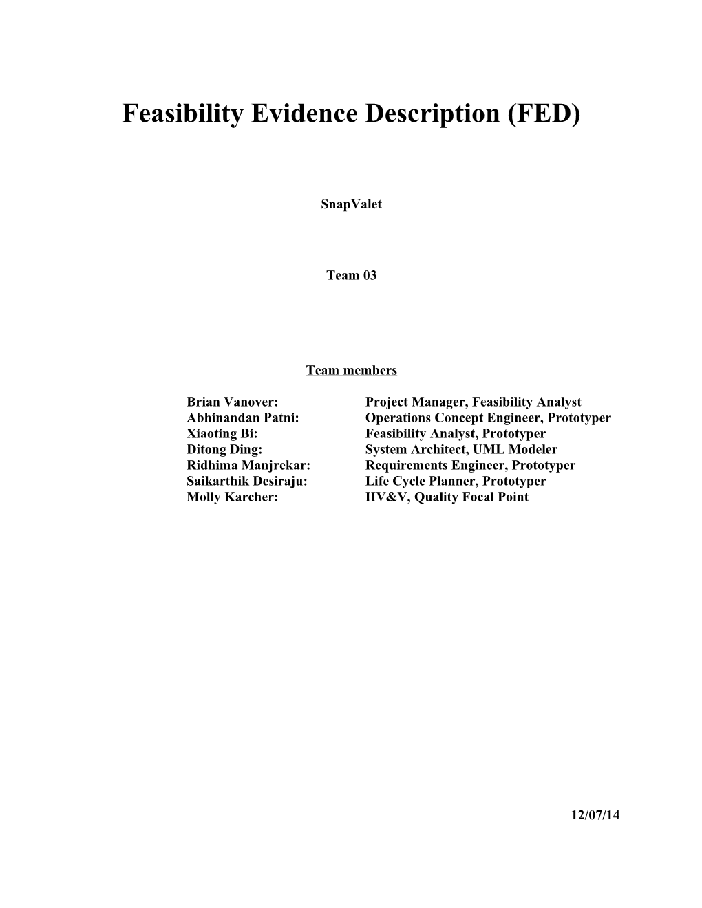 Feasibility Rationale Description (FRD) s4