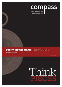 Parity for the Party – Before 2033 by Vera Baird QC