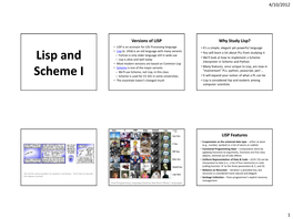 Lisp and Scheme I