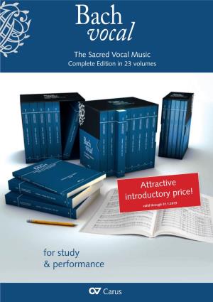 Vocalsacred Vocal Music Stuttgarter Bach-Ausgaben Urtext Im Dienste Historisch Informierter Complete Edition in 23 Volumes Aufführungspraxis