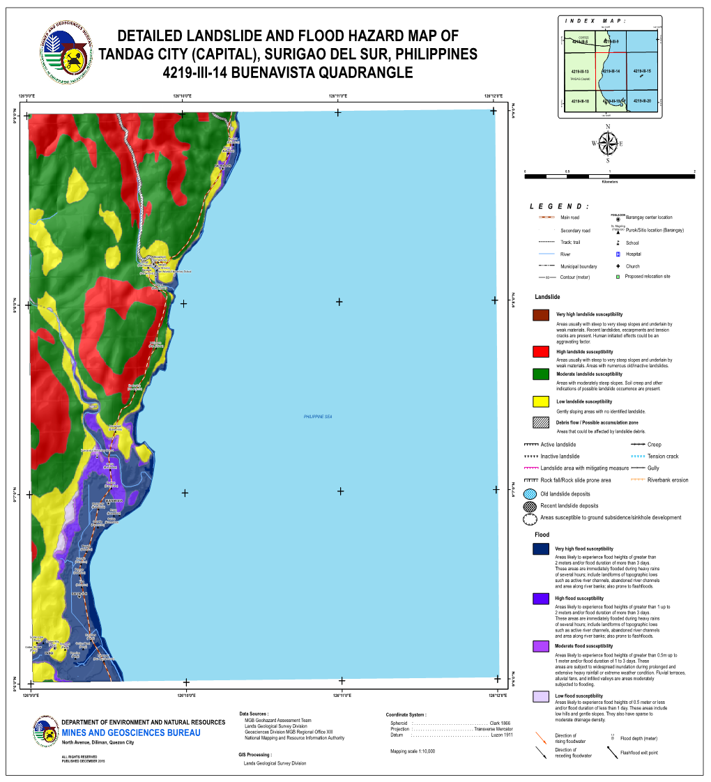 Detailed Landslide and Flood Hazard Map of Tandag City