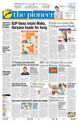 BJP-Sena Retain Maha, Haryana Heads for Hung