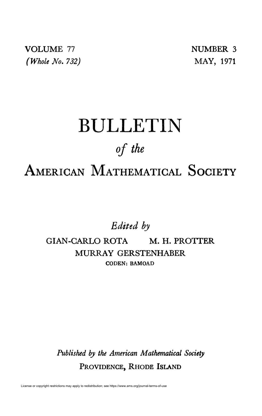 BULLETIN of The