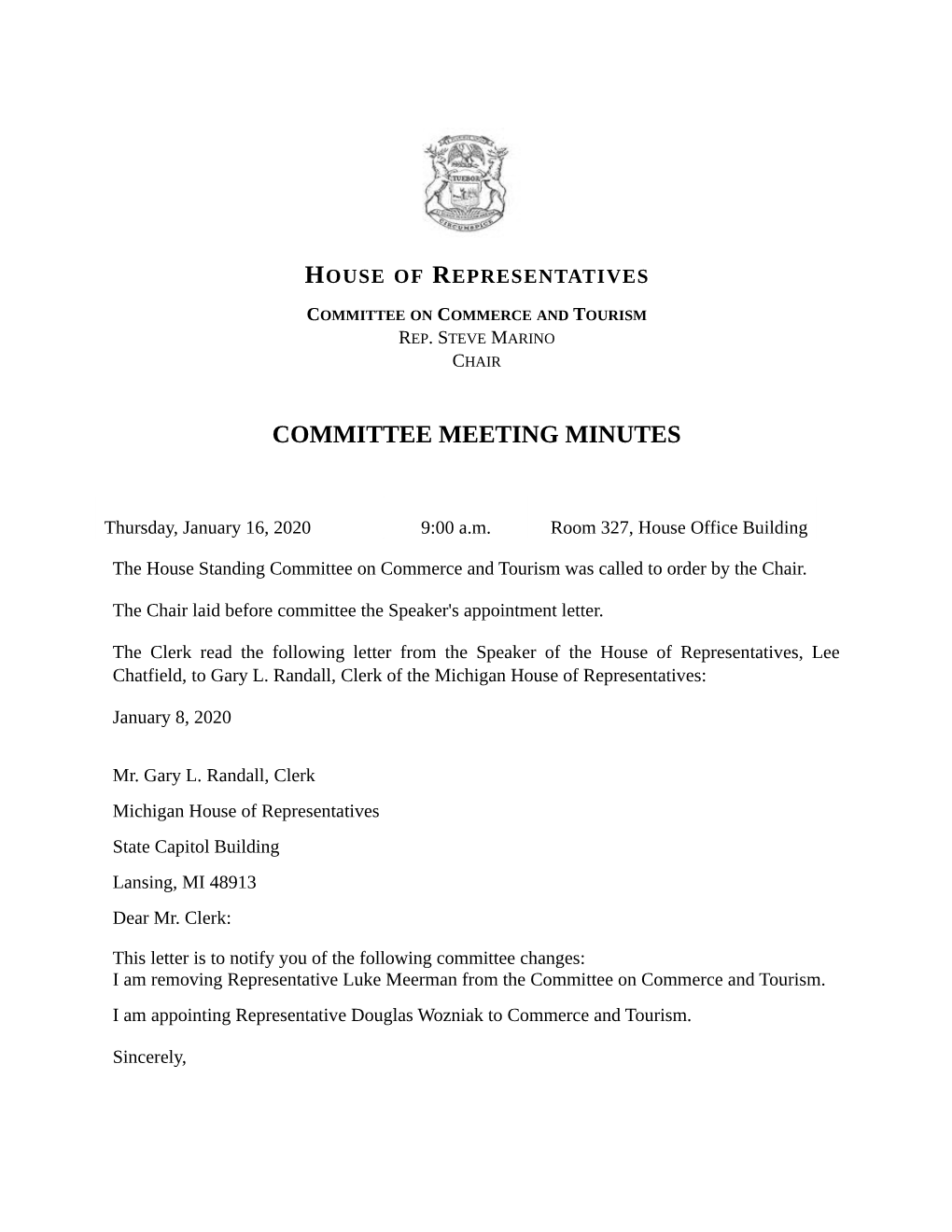 Committee Meeting Minutes