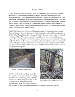 Figure 2. Structure with Metal Column DANIELS MINE Daniels Mine Is