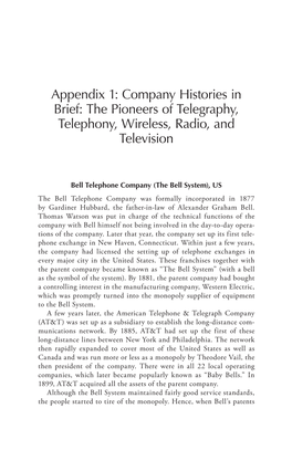 The Pioneers of Telegraphy, Telephony, Wireless, Radio, and Television