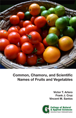 Common, Chamoru, and Scientific Names of Fruits and Vegetables