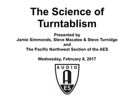 AES Feb 8 2017 Science of Turntablism.Key