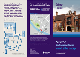Fulham Palace Visitor Leaflet and Site