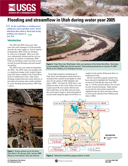 Flooding and Streamflow in Utah During Water Year 2005