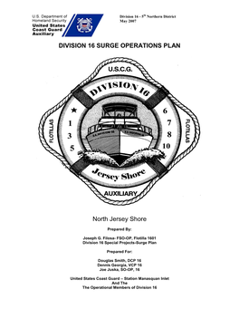 DIVISION 16 SURGE OPERATIONS PLAN North Jersey Shore