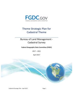 Cadastral Strategic Plan - April 2017 Page 1