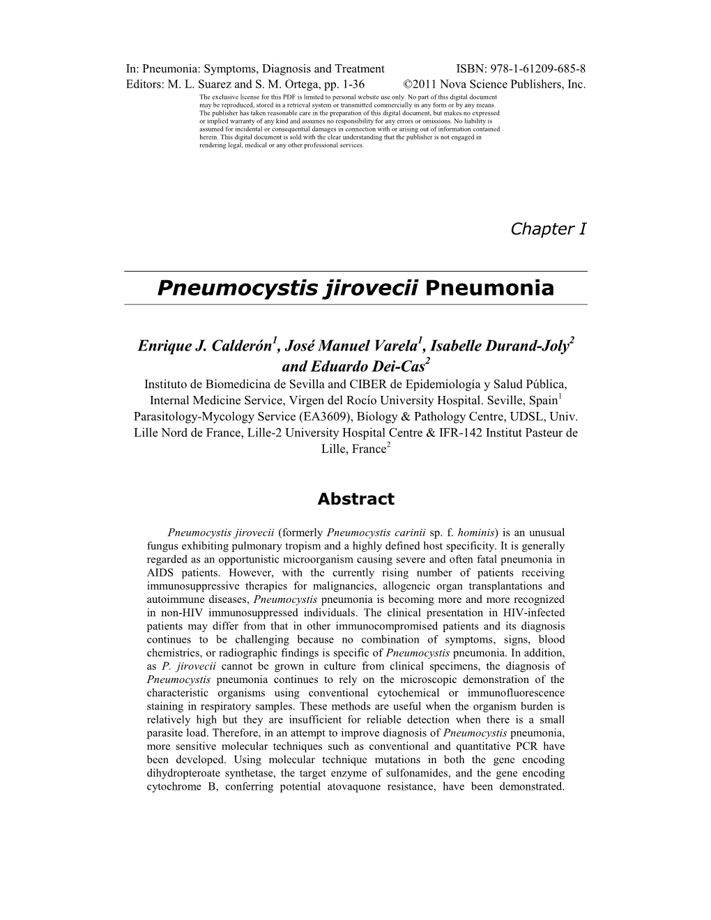 Pneumocystis Jirovecii Pneumonia