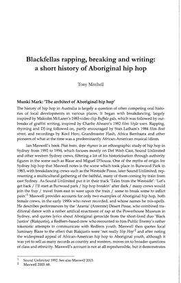 Blackfellas Rapping, Breaking and Writing a Short History of Aboriginal Hip Hop