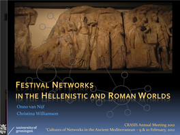Festival Networks in the Hellenistic World