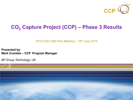 Capture Project (CCP) – Phase 3 Results
