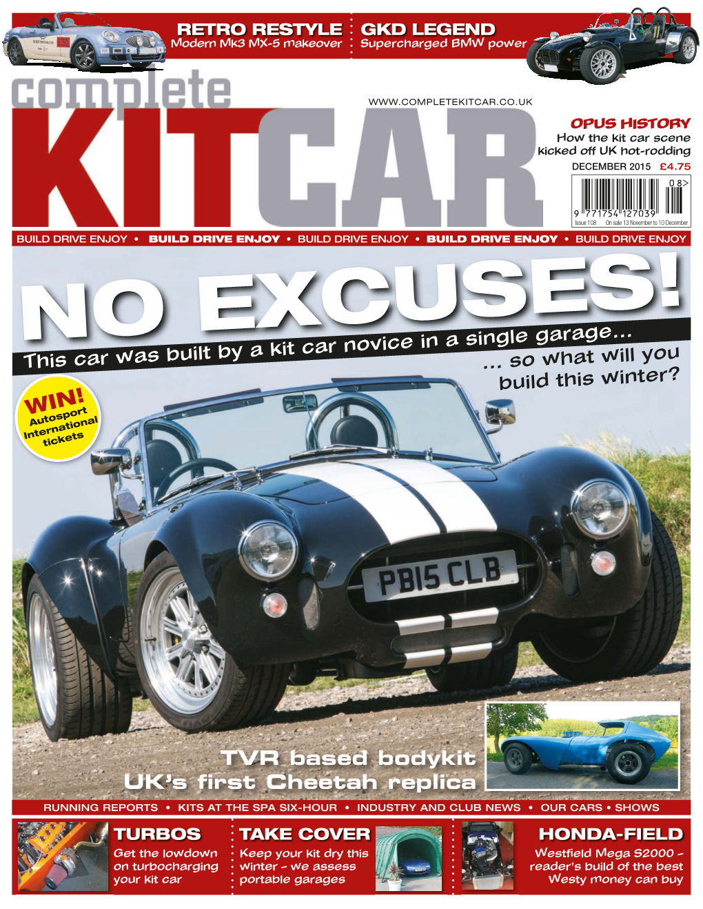 Complete Kit Car December, 2015 Westfield Megas2000