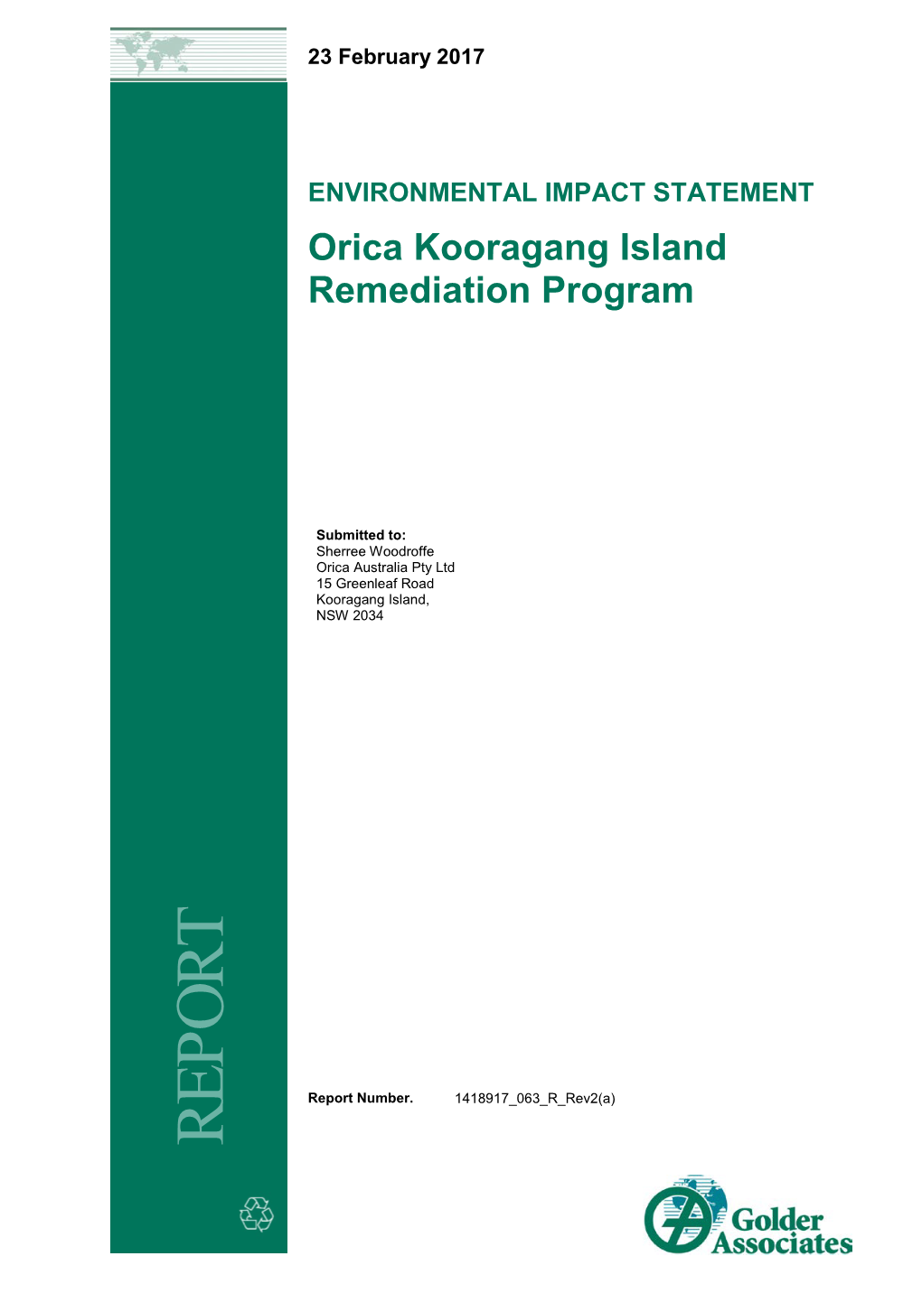 Orica Kooragang Island Remediation Program