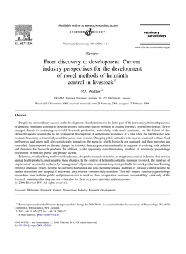 2006 Waller Industry Perspectives On