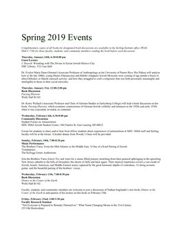 Spring 2019 Events
