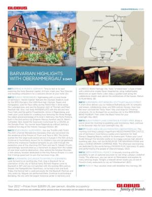 Barvarian Highlights with Oberammergau*