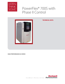 Technical Data, Powerflex 700S Drives with Phase II Control