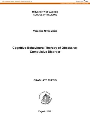 Cognitive-Behavioural Therapy of Obsessive- Compulsive Disorder