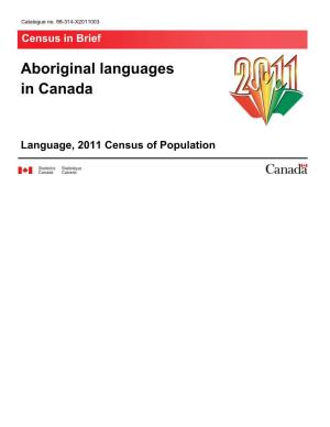 Aboriginal Languages in Canada