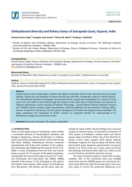 Ichthyofaunal Diversity and Fishery Status of Sutrapada Coast, Gujarat, India