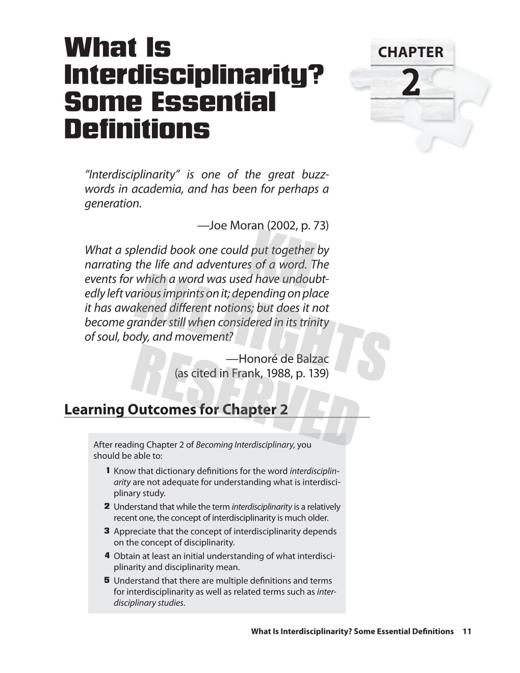 What Is Interdisciplinarity? Some Essential Definitions 11