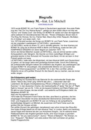 Biografie Boney M. –Feat. Liz Mitchell